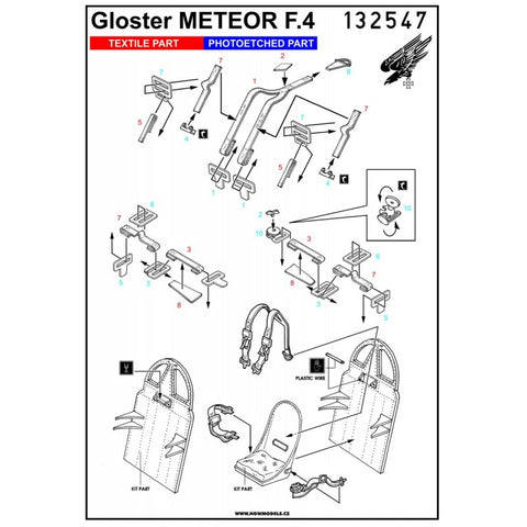 HGW Models 132547 1/32 Gloster Meteor F.4 pre-cut (laser) | HK Models