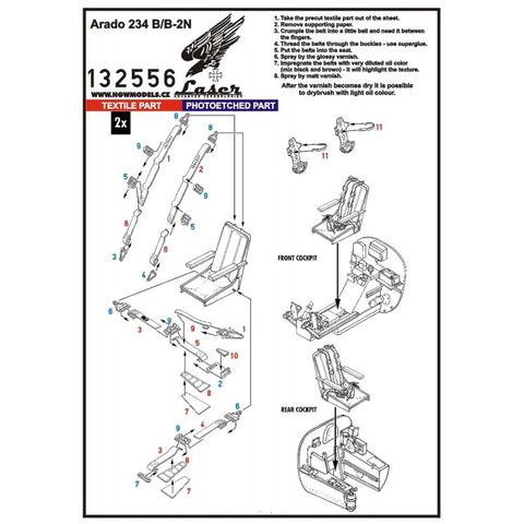 HGW Models 132556 1/32 Arado Ar 234B & B-2N pre-cut (laser) | Fly