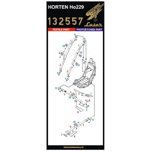 HGW Models 132557 1/32 Horten Ho 229 pre-cut (laser) | Orlon | Zoukei-Mura