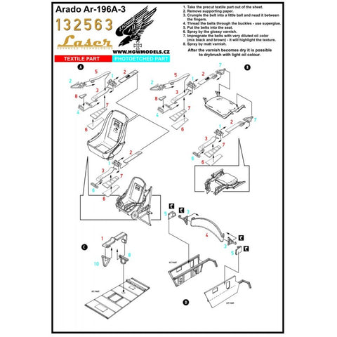 HGW Models 132563 1/32 Arado Ar 196A-3 pre-cut (laser) | Revell