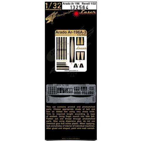 HGW Models 132564 1/32 Arado Ar 196A-3 + Resin Seats pre-cut (laser) | Revell