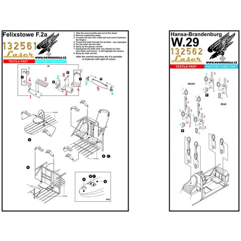 HGW Models 132566 1/32 Felixstowe F.2a + W.29 pre-cut (laser) | Wingnut Wings (Duellists)