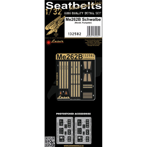 HGW Models 132582 1/32 Messerschmitt Me 262B Schwalbe pre-cut (laser) | Revell, Trumpeter