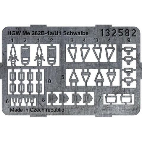 HGW Models 132582 1/32 Messerschmitt Me 262B Schwalbe pre-cut (laser) | Revell, Trumpeter