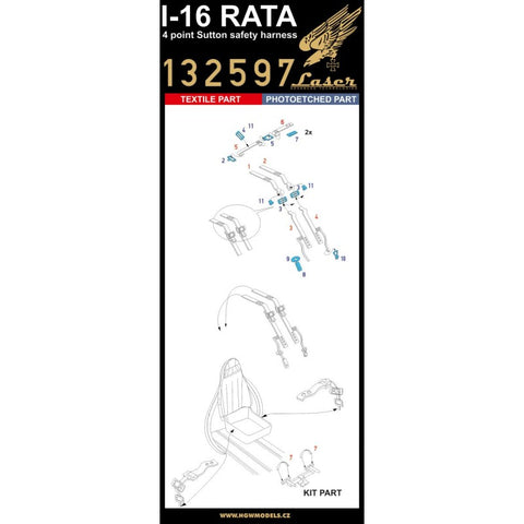 HGW Models 132597 1/32 I-16 RATA pre-cut (laser)