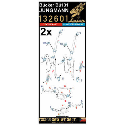 HGW Models 132601 1/32 Bücker Bü131 Jungmann pre-cut (laser)