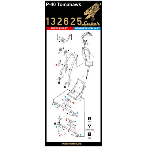 HGW Models 132625 1/32 P-40 Tomahawk pre-cut (laser)