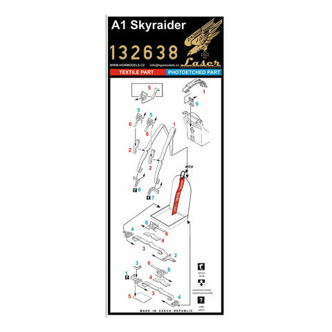 HGW Models 132638 1/32 A1 Skyraider pre-cut (laser)