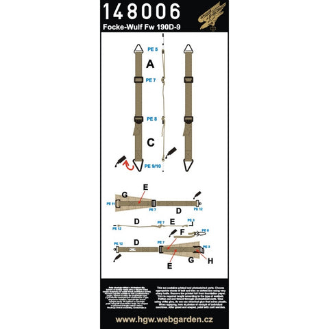 HGW Models 148006 1/48 Focke-Wulf Fw 190D-9                               2 sets | Eduard, Tamiya