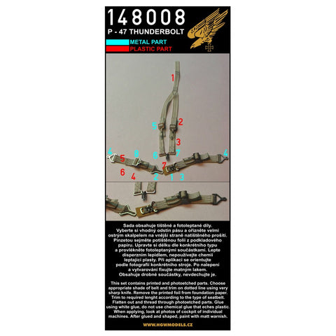 HGW Models 148008 1/48 P-47D Thunderbolt                                   2 sets | Hasegawa, Tamiya, Academy