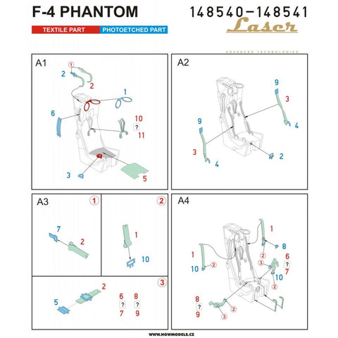 HGW Models 148541 1/48 F-4 Phantom (NAVY) pre-cut (laser) | Academy, Eduard