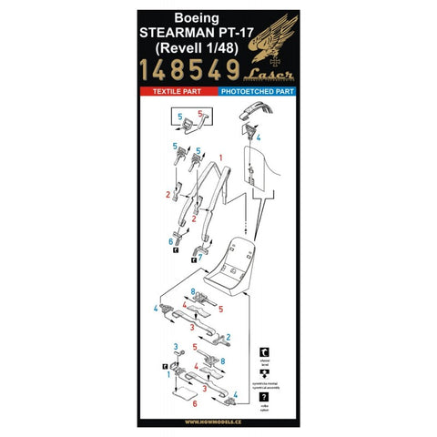 HGW Models 148549 1/48 Boeing Stearman PT-17 pre-cut (laser)
