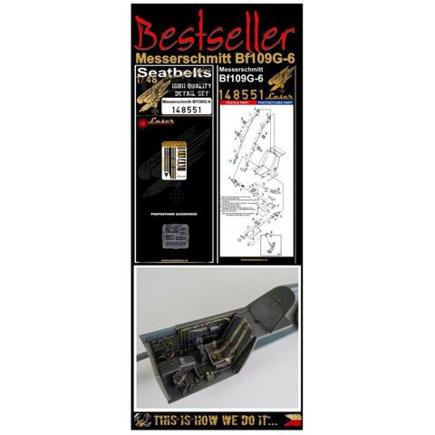 HGW Models 148551 1/48 Messerschmitt Bf 109G-6 pre-cut (laser)