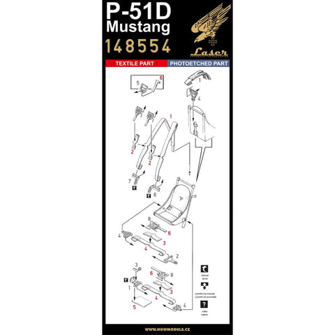 HGW Models 148554 1/48 P-51 Mustang pre-cut (laser)