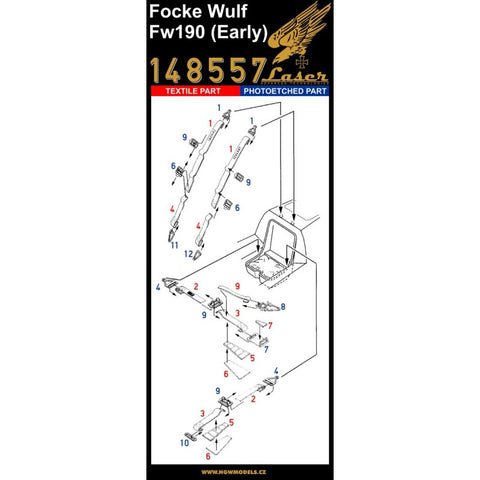 HGW Models 148557 1/48 Focke-Wulf Fw 190 (初期型) pre-cut (laser)