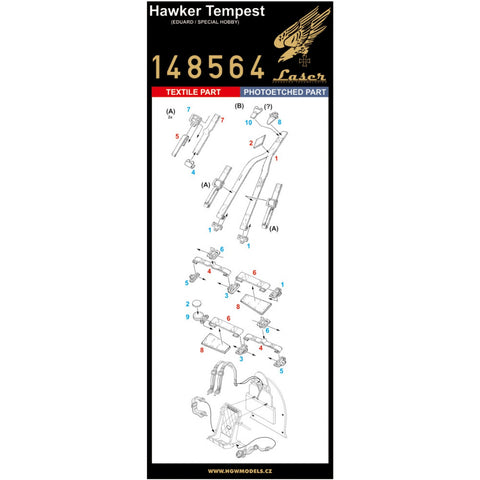 HGW Models 148564 1/48 Hawker Tempest pre-cut (laser) | Eduard, Special Hobby