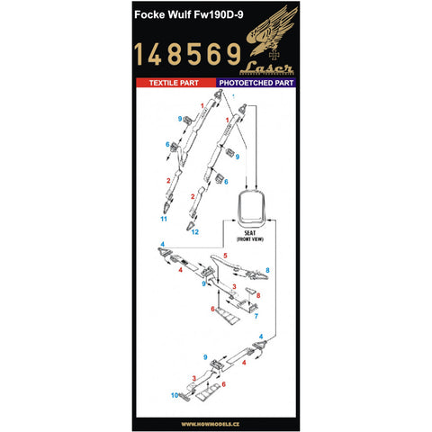 HGW Models 148569 1/48 Focke Wulf Fw190D-9 pre-cut (laser)