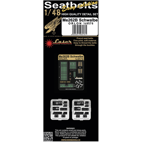 HGW Models 148576 1/48 Me262B Schwalbe (Orlon) pre-cut (laser)