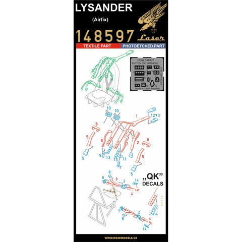 HGW Models 148597 1/48 Lysander pre-cut (laser) | Airfix