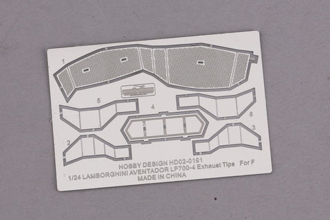 Hobby Design HD02-0191 1/24 Lamborghini Aventador LP 700-4 Exhaust Tips (for Fujimi)
