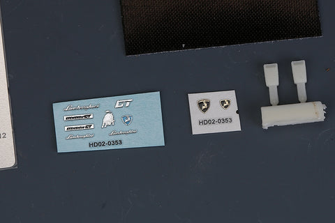 Hobby Design HD02-0353 1/24 Lamborghini Diablo GT Detail-Up Set (for Aoshima 010501) (Photo-etched parts + Resin + Metal logo)