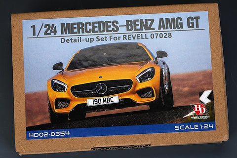 Hobby Design HD02-0354 1/24 Mercedes-Benz AMG GT Detail-Up Set (for Revell 07028) (Photo-etched parts + Resin + Metal logo)