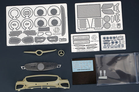 Hobby Design HD02-0354 1/24 Mercedes-Benz AMG GT Detail-Up Set (for Revell 07028) (Photo-etched parts + Resin + Metal logo)