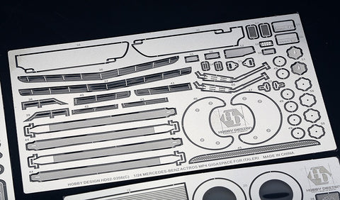 Hobby Design HD02-0356 1/24 Mercedes-Benz Actros MP4 Detail-Up Set (for Italeri 3905) (Photo-etched parts + Metal logo)