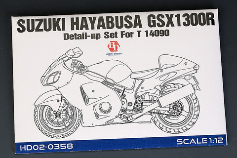 Hobby Design HD02-0358 1/12 Suzuki Hayabusa GSX1300R Detail-Up Set (for Tamiya 14090) (Photo-etched parts + Metal parts)