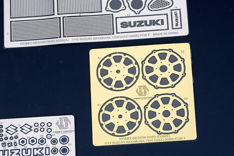 Hobby Design HD02-0358 1/12 Suzuki Hayabusa GSX1300R Detail-Up Set (for Tamiya 14090) (Photo-etched parts + Metal parts)