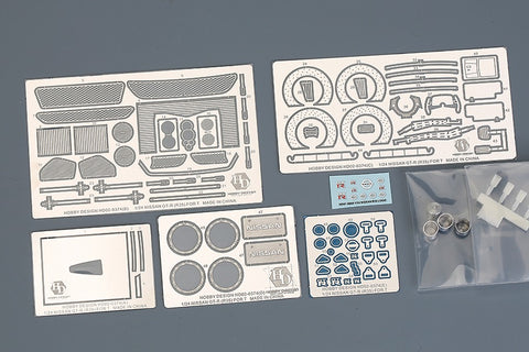 Hobby Design HD02-0374 1/24 Nissan GT-R (R35) Detail-Up Set (for Tamiya) (Photo-etched parts + Metal parts + Resin + Metal logo)