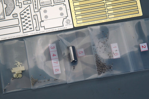 Hobby Design HD02-0436 1/24 Audi Sport Quattro S1 [E2] Detail-Up Set (for Beemax) (Photo-etched parts + Metal parts + Resin)