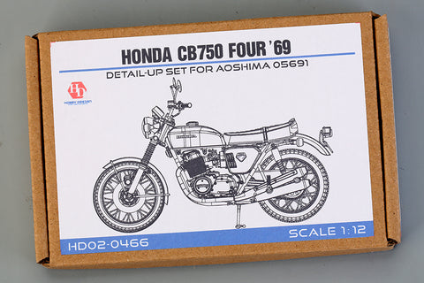 Hobby Design HD02-0466 1/12 For Honda CB750 Four '69 Aoshima (05691) (PE + Metal Parts + Resin)