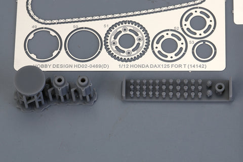 Hobby Design HD02-0469 1/12 Honda Dax Detail-Up Set Tamiya (14142) (PE + Metal Parts + Resin + Metal Logo)