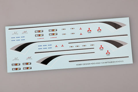 Hobby Design HD03-0322 1/24 Mitsubishi Evo 6.5 Detail-Up Set (for Tamiya) (Resin + Photo-etched Parts + Decals)