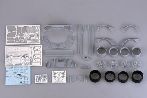 Hobby Design HD03-0360 1/24 Lamborghini Aventador LP700 Wide Body Detail-Up Set (for Aoshima) (Resin + Photo-etched parts + Metal parts + Decals)