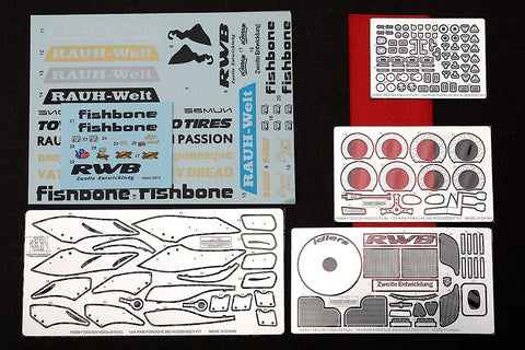 Hobby Design HD03-0373 1/24 RWB (Rauh-Welt Begriff) Porsche 993 Widebody Transkit (for Tamiya) (Resin + Photo-etched parts + Decals)