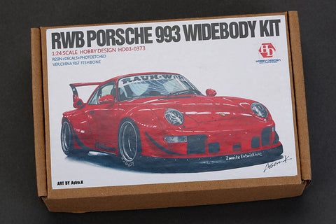 Hobby Design HD03-0373 1/24 RWB (Rauh-Welt Begriff) Porsche 993 Widebody Transkit (for Tamiya) (Resin + Photo-etched parts + Decals)