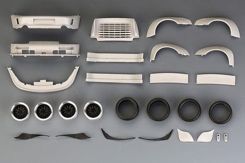 Hobby Design HD03-0459 1/24 RWB Porsche 993 Wide Body Kit for Ver. "Army Girl" (Resin + Photo-etched parts + Decals + Metal parts)
