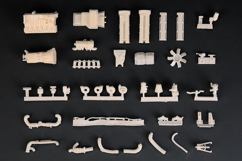 Hobby Design HD03-0497 1/24 Toyota 2JZ Engine Kit (Resin + Photo-etched Parts)