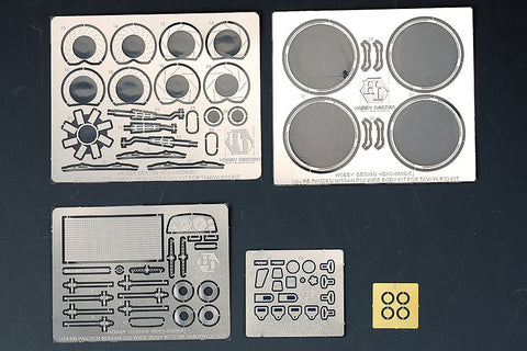 Hobby Design HD03-0509 1/24 RB Pandem Nissan R32 Wide Body Kit (for Tamiya) R32 Kit (Resin + Photo-etched parts + Metal parts + Decals)