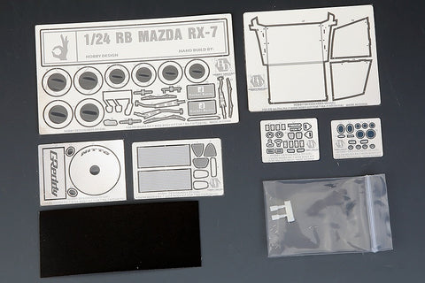 Hobby Design HD03-0512 1/24 RB Mazda RX-7 Wide Body Kit (for Tamiya RX-7 Kit 24116) (Resin + Photo-etched parts + Metal parts + Decals)