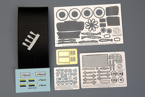 Hobby Design HD03-0520 1/24 Nissan R32 Trust GReddy & Gracer Aero Detail-Up Set (for Tamiya R32) (24090) (Resin + Photo-etched parts + Decals)