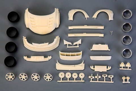 Hobby Design HD03-0523 1/24 Subaru Impreza WRX STI Wide Body Kit (for Aoshima) (Resin + Metal Wheels + Photo-etched Parts + Decals + Metal Logos + Metal Parts)