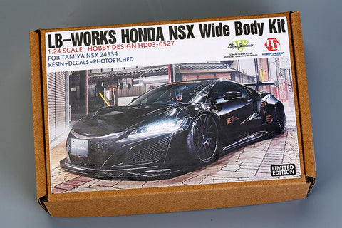 Hobby Design HD03-0527 1/24 LB-Works Honda NSX Wide Body Kit (for Tamiya NSX 24334) (Resin + Metal Wheels + Photo-etched Parts + Decals + Metal Parts)