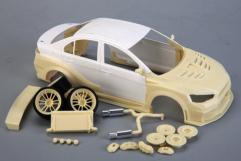 Hobby Design HD03-0539 1/24 Varis Mitsubishi Lancer Evolution X Wide Body Kit (for Aoshima) (Resin + Photo-etched parts + Decals + Metal parts)