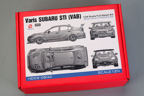Hobby Design HD03-0540 1/24 Varis Subaru STI (VAB) Full Detail Kit (Resin + Photo-etched parts + Decals + Metal wheels + Metal parts)