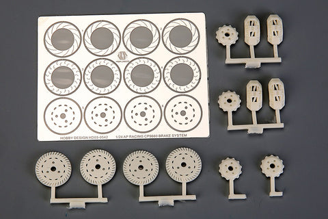 Hobby Design HD03-0542 1/24 AP Racing CP9660 Brake System (Resin + Photo-etched parts + Decals)