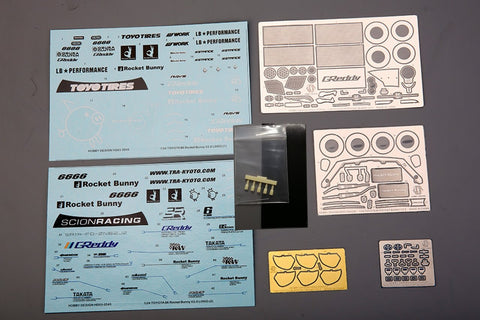 Hobby Design HD03-0545 1/24 RB Toyota FT86 V2.0 Wide Body Kit Detail-Up Set (for Tamiya) 24323 & 24336 (Resin + Photo-etched parts + Decals + Metal wheels + Metal parts)