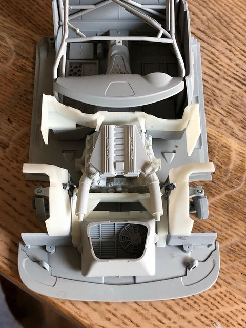 Hobby Design HD03-0548 1/24 Mercedes-AMG GT3 Door & Engine Detail-Up Set (Resin + Photo-etched parts + Metal logos + Metal parts)